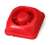 OEM DEM-220 CINDY Sirena interior. Color rojo. Potencia 105 dB. 24 V. / 45 mA.