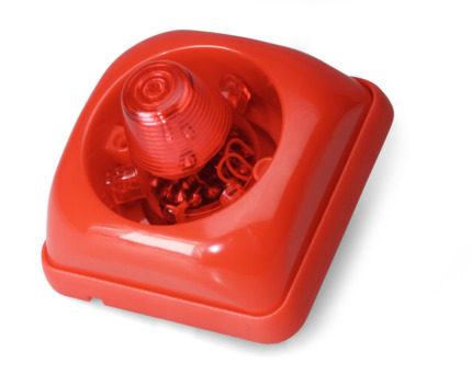 Comprar OEM DEM-221 NICOLE Sirena interior con flash. Color rojo. Potencia 105 dB. 24 V. / 52 mA.