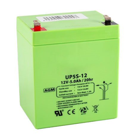 OEM DEM-2N MU-UP5-12S Batería de plomo-ácido con válvula reguladora. 12V /5 Ah. Tecnología AGM. 100% libre de mantenimiento. Sop