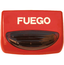 OEM DEM-819 SIMONE F Sirena exterior modelo Simone con palabra "FUEGO". 24 V. Color Rojo