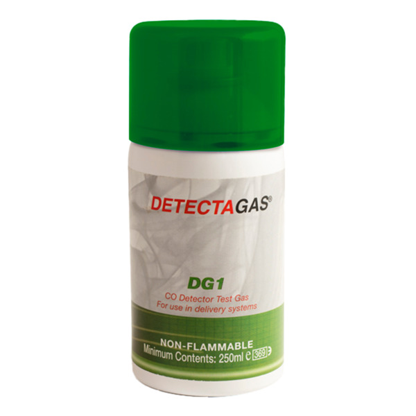 OEM DG1 Aerosol probador de detectores CO - 250 ml - Compatible con la mayoría de pértigas de test - Respuesta rápida con poca c