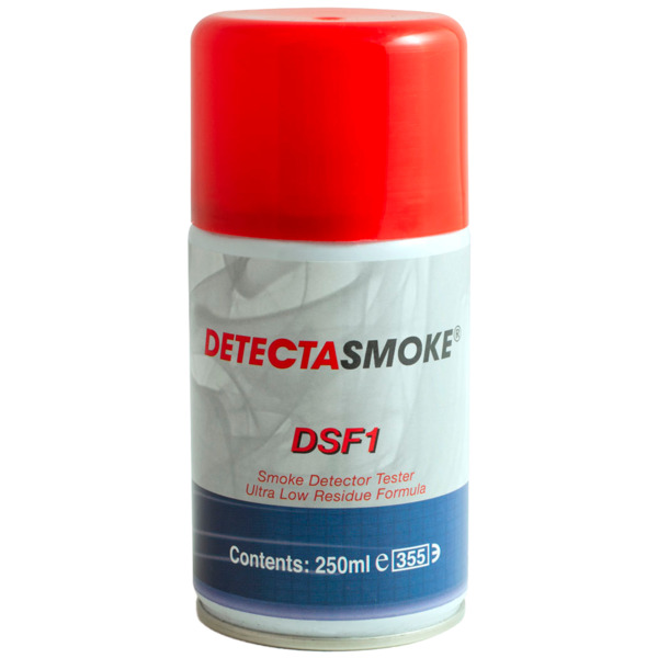 OEM DSF1 Aerosol tester para detectores humo - 250ml - Compatible con la mayoría de pértigas de test - Formula de residuos ultra
