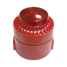 OEM FOC-29 AH-03127-BS Sirena de incendio para interior/exterior con baliza visual, 32 sonidos seleccionables, hasta 114 dB. Cer
