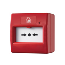 OEM FOC-721 AH-0817 Pulsador de llamada manual reiniciable en color rojo. LED rojo con resistencia de limitación de corriente. C