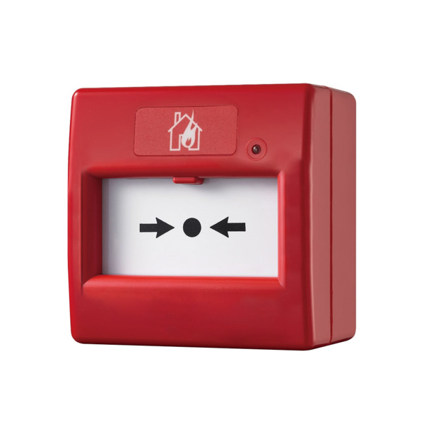 OEM FOC-721 AH-0817 Pulsador de llamada manual reiniciable en color rojo. LED rojo con resistencia de limitación de corriente. C