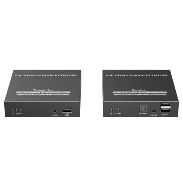 OEM HDMI-EXT-1080p60-KVM150 Extensor HDMI con KVM - Emisor y receptor - Alcance 150 m - Sobre cable UTP Cat 7 - Hasta 1080p@60Hz (1)