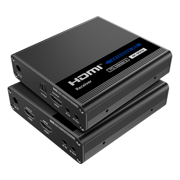 OEM HDMI-EXT-4K Extensor activo HDMI - Emisor y receptor - Alcance 60 m - Sobre cable UTP Cat 6 - Hasta 4K - Alimentación DC 5 V