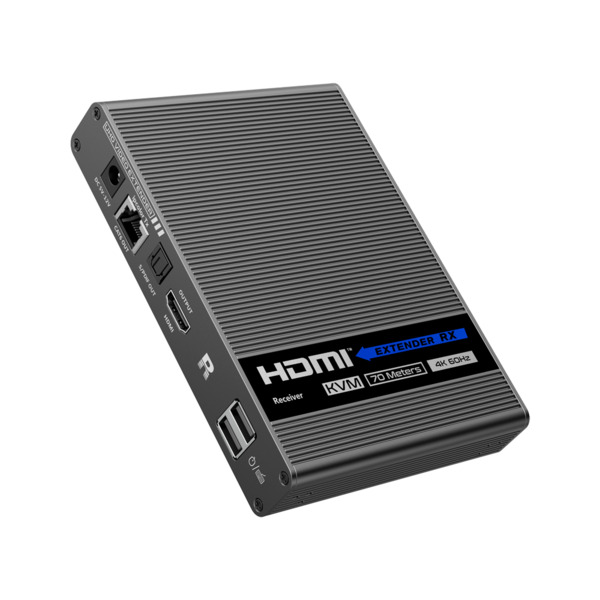 OEM HDMI-EXT-4K-KVM Extensor HDMI/USB por cable Ethernet CAT6 - Emisor y receptor - Alcance 70 m - Hasta 4K - Soporta salida aud (3)