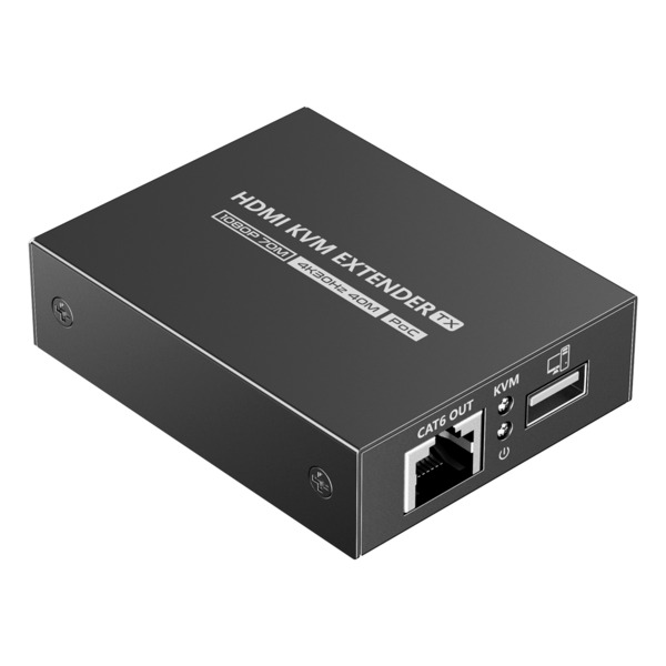 OEM HDMI-EXT-4K30-KVM40 Extensor HDMI con KVM - Emisor y receptor - Alcance 70 m - Sobre cable UTP Cat 7 - Hasta 4K@30Hz - Alime (5)