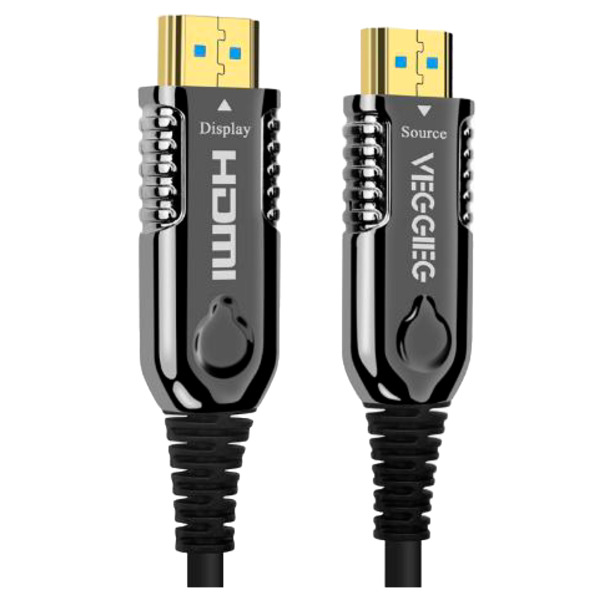 OEM HDMI-OPTICAL-40M Cable HDMI de fibra óptica - Conectores HDMI tipo A macho - Soporte 4K@60 Hz - 40m - Color negro - Conector