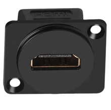 OEM HDMI-PLUG-D-FF Conector - Cable HDIM macho a cable HDMI macho - Dos conectores HDMI hembra - Montaje encastrado