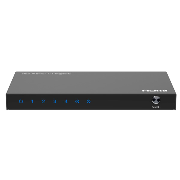 OEM HDMI-SW-4x1-4K60 HDMI Switch - 4 Entradas HDMI - 1 Salida HDMI - Resolución 4K@60Hz - Botonera - Control con mando a distanc (3)
