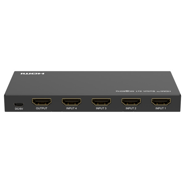 OEM HDMI-SW-4x1-4K60 HDMI Switch - 4 Entradas HDMI - 1 Salida HDMI - Resolución 4K@60Hz - Botonera - Control con mando a distanc (5)