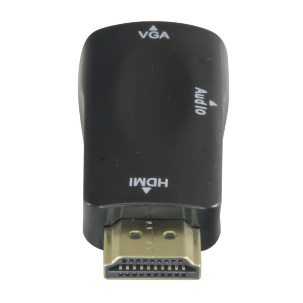 OEM HDMI-VGA Adaptador de HDMI a VGA+Audio - Pasivo, no necesita alimentación - Convierte una salida de HDMI en VGA+Audio - Reso (1)