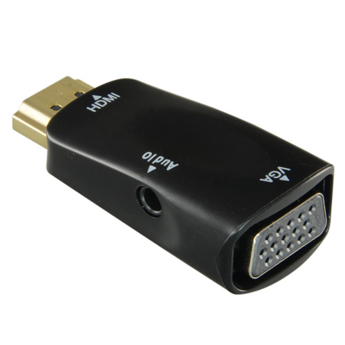 OEM HDMI-VGA Adaptador de HDMI a VGA+Audio - Pasivo, no necesita alimentación - Convierte una salida de HDMI en VGA+Audio - Reso