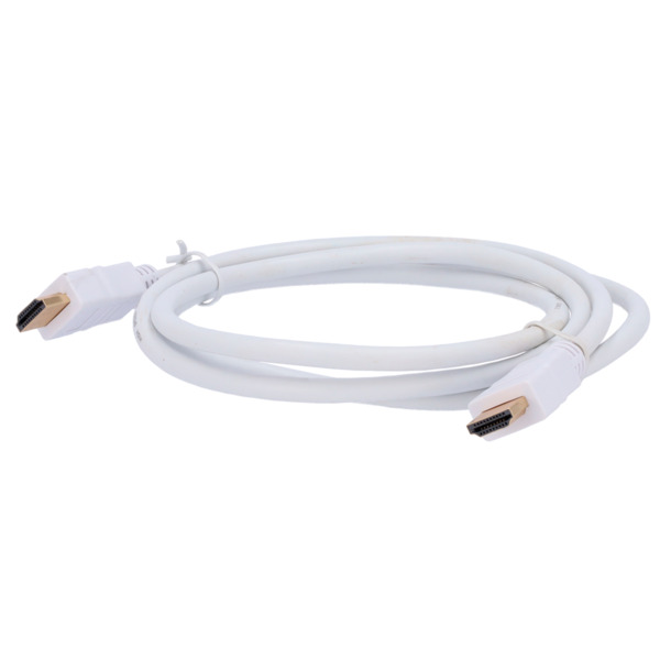 OEM HDMI1-1W Cable HDMI - Conectores HDMI tipo A macho - Alta velocidad - 1 m - Color blanco - Conectores anticorrosión
