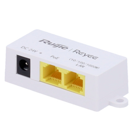 Comprar OEM INJ-POE-G-1224DC Inyector PoE Pasivo - Entrada/Salida RJ45 10/100/1000 Mbps - 12-24v - Distancia máxima 100 m - Compatible con RG-AirMetro460G y RG-AirMetro460F - Estabilizado y protegido