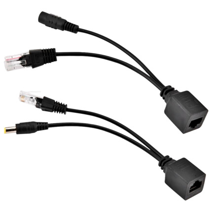 Comprar OEM INJ-POE-SPLIT Inyector y Splitter PoE pasivo - Requiere utilizar la pareja incluida - Entrada y salida hasta 48 V - Conectores RJ45 y jack alimentación - Hasta 100 metros UTP - Color negro