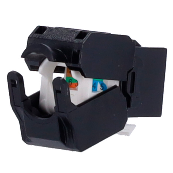 OEM KS6-TL180-BK Conector para cables UTP - Conector salida RJ45 - Compatible UTP categoría 6 - Fácil instalación sin necesidad