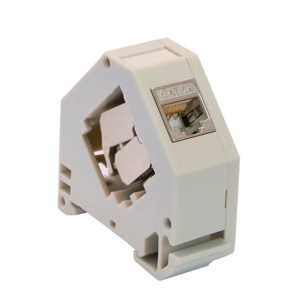 OEM KS6A-FTP-TL180-DIN Conector para cables FTP - Conector salida RJ45 - Compatible FTP categoría 6A - Fácil instalación sin nec