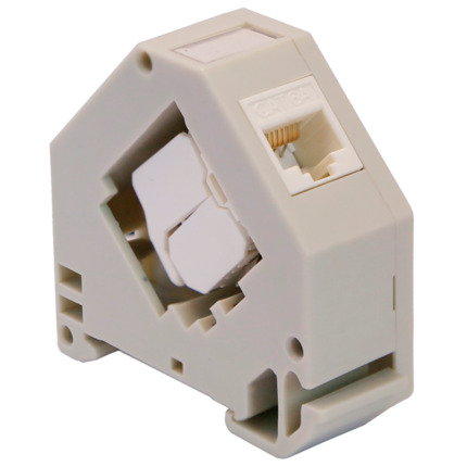 Comprar OEM KS6A-UTP-TL180-DIN Conector para cables UTP - Conector salida RJ45 - Compatible UTP categoría 6A - Fácil instalación sin necesidad de herramientas - Montaje en carril DIN