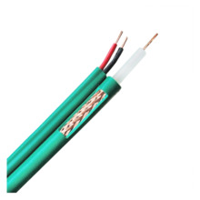 OEM KX6P-300-LSZH Cable coaxial KX6 - Vídeo y alimentación - Rollo de 300 metros - Cubierta color verde - Cubierta exterior LSZH