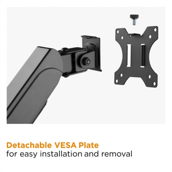 OEM LDT48-C012 Brazo para monitor - Instalación en mesa - Carga máxima 9Kg - Inclinación -45º +45º - VESA 75x75 - VESA 100x100mm (3)