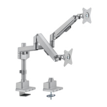 OEM LDT62-C024P-GREY Soporte para doble monitor - Instalación en mesa - Carga máxima 9 Kg/brazo - Inclinación -45º +45º - VESA 7