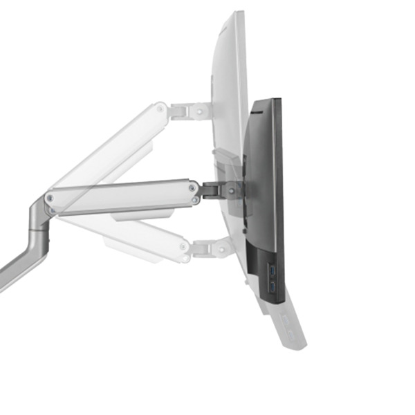 OEM LDT63-C012-SILVER Brazo para monitor - Instalación en mesa - Carga máxima 9Kg - Inclinación -55º +55º - VESA 75x75 - VESA 10 (3)