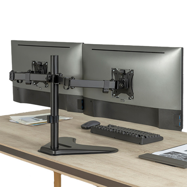 OEM LDT66-T024 Peana para doble monitor - Instalación en mesa - Carga máxima 9Kg - Inclinación -45º +45º - VESA 75x75 - VESA 100 (1)