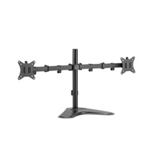 OEM LDT66-T024 Peana para doble monitor - Instalación en mesa - Carga máxima 9Kg - Inclinación -45º +45º - VESA 75x75 - VESA 100
