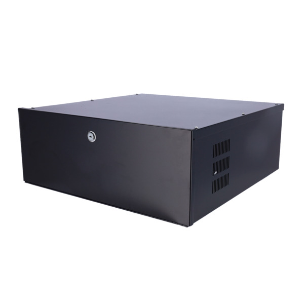 OEM LOCKBOX-4U Caja metálica cerrada para DVR - Específico para CCTV - Para grabadores de hasta 4U rack - Cerradura de leva - Ve