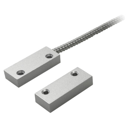 Comprar OEM MC-SMMC-A1 Contacto magnético - Apto para instalar en metal - Tecnología Reed Alta potencia - Sistema de conexión de 2 hilos protegidos por malla metálica - Resistencia a choques mecánicos y eléctricos