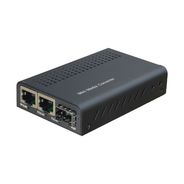 OEM MC2GE-SFP Conversor de medios - 2x Ethernet RJ45 - 1x SFP - Gigabit - 10/100/1000 Base-TX - Tamaño reducido