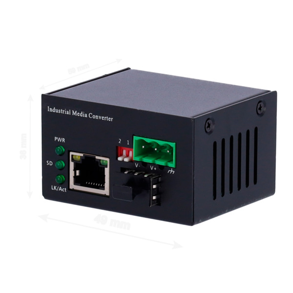 OEM MCI-FS-SFP-MINI Conversor de medios Industrial - 1x Ethernet RJ45 - 1x SFP - Fast Ethernet - 10/100 Base-TX - Tamaño Ultra C (7)