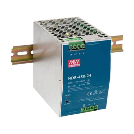 Comprar Casmar NDR-480-48 Fuente de alimentación 48Vdc/ 480W, -20º +70ºC. Industrial Carril DIN.