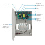 OEM PD-60-UPS-P Caja de distribución de alimentación  - 1 entrada AC 100-240 V 50/60 Hz  - Tensión de salida DC 12V 5A - Caja de (8)