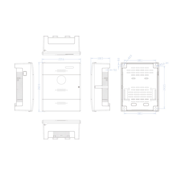 OEM PD-60-UPS-P Caja de distribución de alimentación  - 1 entrada AC 100-240 V 50/60 Hz  - Tensión de salida DC 12V 5A - Caja de (9)