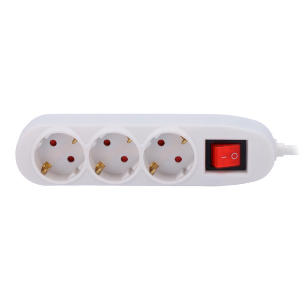 OEM PDU-3P-SWITCH Regleta - 3 salidas hasta 250VAC / 16 A max. - Interruptor de encendido/apagado - Color blanco (1)