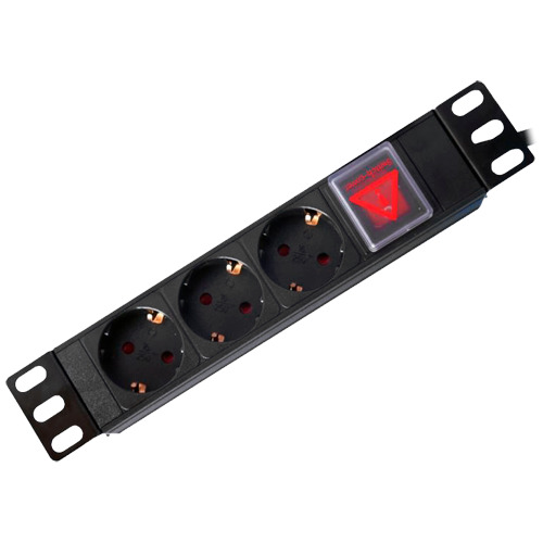 OEM PDU-3P1U-SW-10INCH Regleta - Diseñada para racks estandarizados de 10&quot; - Formato enrackable 1U - 3 salidas hasta 250VAC (1)