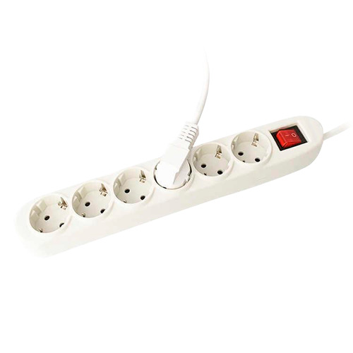 OEM PDU-6P-SWITCH Regleta - 6 salidas hasta 250VAC / 16 A max. - Interruptor de encendido/apagado - Longitud del cable 1.5 metro (1)