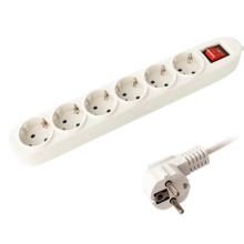 OEM PDU-6P-SWITCH Regleta - 6 salidas hasta 250VAC / 16 A max. - Interruptor de encendido/apagado - Longitud del cable 1.5 metro