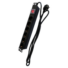 OEM PDU-6P1U-SWITCH Regleta - Formato enrackable 1U - 6 salidas hasta 250VAC / 16 A max. - Interruptor de encendido/apagado - Bo