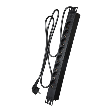 Comprar OEM PDU-8P1U Regleta - Diseñada para racks estandarizados de 19" - 8 salidas hasta 250VAC / 16 A max. - Tamaño 1U para facilitar la instalación - Cable de 2 m - Color negro