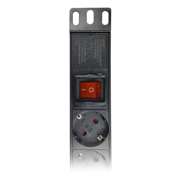 OEM PDU-8P1U-SWITCH Regleta - Formato enrackable 1U - 8 salidas hasta 250VAC / 16 A max. - Interruptor de encendido/apagado - Ca (3)