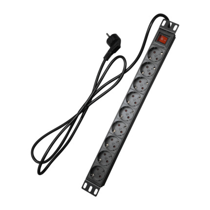Comprar OEM PDU-9P1U-SWITCH Regleta - Formato enrackable 1U - 9 salidas hasta 250VAC / 16 A max. - Interruptor de encendido/apagado - Color negro