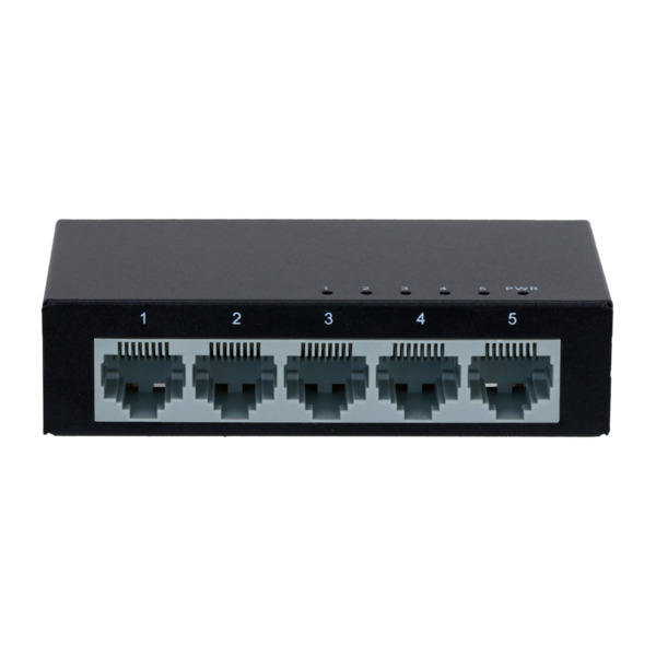 OEM PFS3005-5ET Switch Branded Fast Ethernet - 5 puertos RJ45 - Velocidad 10/100Mbps - Buffer mejorado para transmisión de video (1)