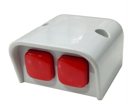 Comprar PNCDB-EN Pulsador antiatraco NC doble botón frontal. Acorde normativa UNE-EN 50131-3