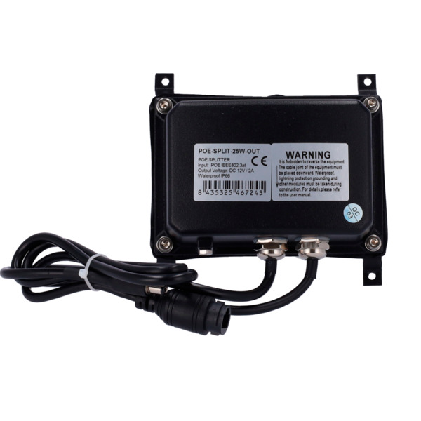 OEM POE-SPLIT-25W-OUT PoE Converter - Para focos de iluminación infrarroja - Entrada PoE IEEE802.3af  - Salida 25 W / DC 12 V/ 2 (1)