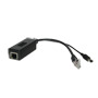 OEM POE-SPLIT-25W PoE Splitter
 - Para cámaras IP no PoE
 - Entrada RJ45 (PoE)
 - Salida RJ45 y jack
 - Potencia máx 25 W / DC 1 (2)